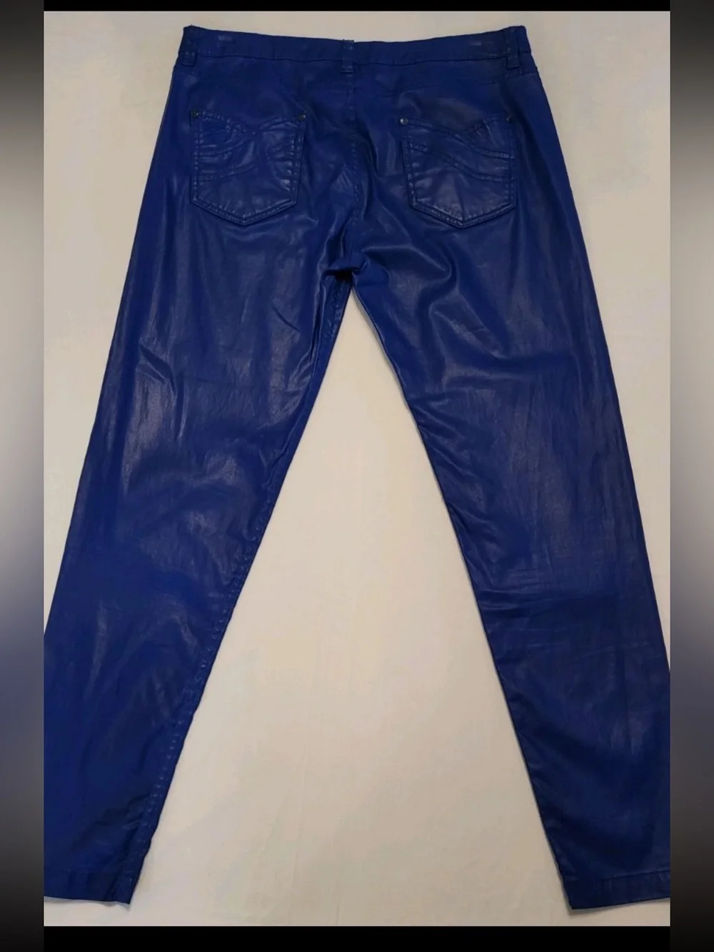Anne Fontaine Cobalt Blue Faux Leather Pants